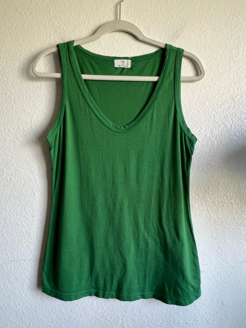 T. La Scoop Neck Layering Tank in Green Anthropologie Green Women's Size S - Picture 2 of 8